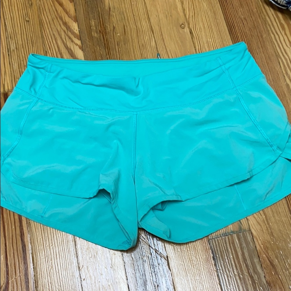 Lululemon Speed Up Shorts 2.5” teal